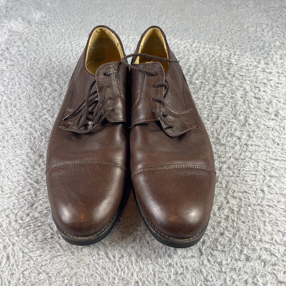 Belvedere Duke Mens 11 M Brown Leather Cap Toe Oxford Dress Shoes Made in Brazil
